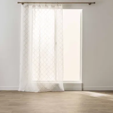 Rideau Voilage À Anneaux "solis" 140x240cm Blanc