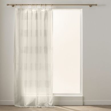 Rideau Voilage À Oeillets En Bois "dalton" 140x240cm Lin