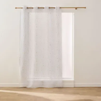 Rideau Voilage À Oeillets "angeline" 140x240cm Blanc