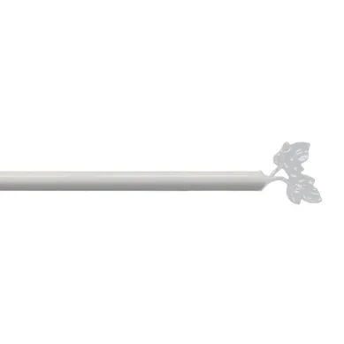 Tringle Déco Extensible "feuillina" 80-110cm Blanc