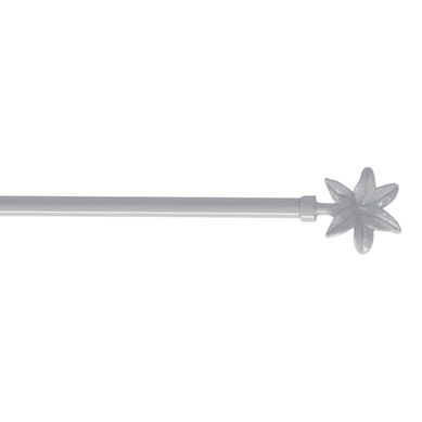 Tringle Déco Extensible "fleurella" 60-80cm Blanc