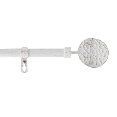 Kit Tringle Déco Extensible "bullette" 120-210cm Blanc