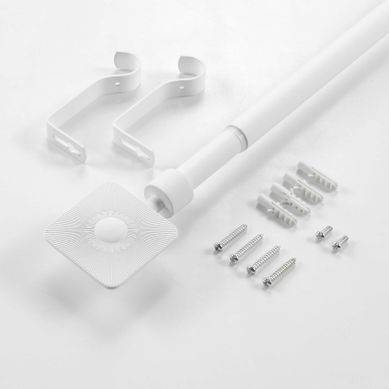 Tringle Extensible En Kit - 120-210 Cm - Blanc