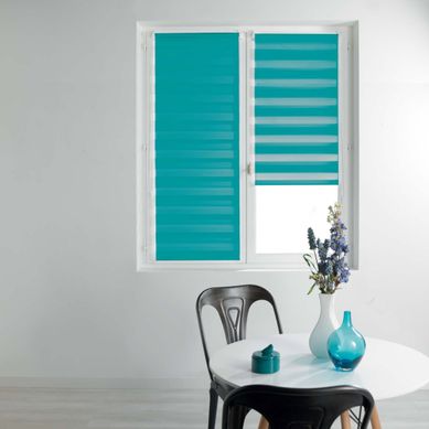 Store Enrouleur Jour Nuit "daynight" 90x180cm Bleu