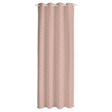 Rideau Coton Etoiles 140x240 Cm Rose