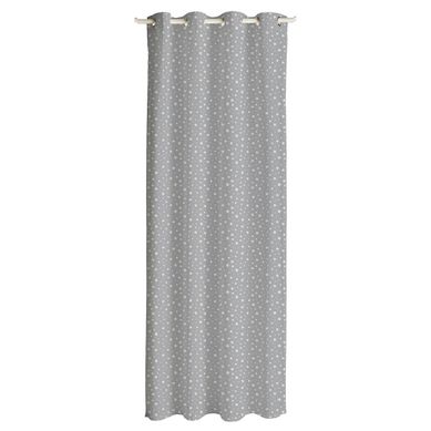 Rideau Coton Etoiles 140x240 Cm Gris Clair