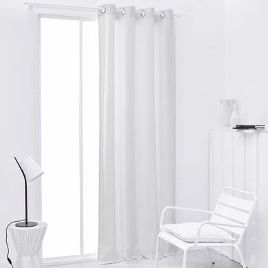 Rideau Isolant à Oeillets Uni Blanc 140x240 Cm