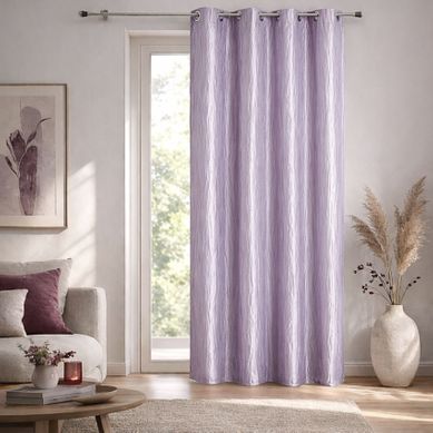 Rideau En Taffetas Froissé À Oeillets - 135x260 Cm - Violet Parme Rideau En Taffetas Froissé À Oeillets - 135x260 Cm - Violet Parme