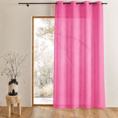 Voilage Léger Semi-transparent À Bas Plombé - 140x240 Cm - Rose Blush