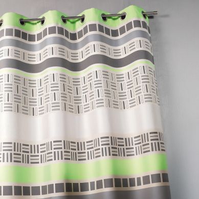 Rideau Obscurcissant En Jacquard Design À Rayures Horizontales - 140x260 Cm - Vert
