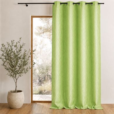 Rideau Tamisant En Jacquard Imprimé - 135x260 Cm - Vert Clair