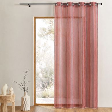 Voilage Organza À Gouttes Métalliques - 150x260 Cm - Rouge