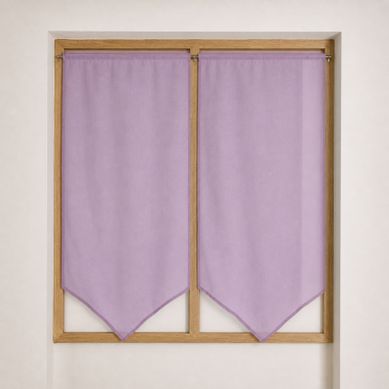 Paire De Petits Voilages Bas En Pointe - 60x130 Cm - Lilas Paire De Petits Voilages Bas En Pointe - 60x130 Cm - Lilas