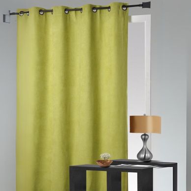 Rideau Obscurcissant Et Isolant Aspect Velours - 140x260 Cm - Vert Clair