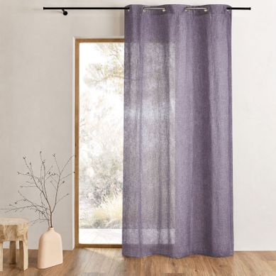 Rideau Uni - - Effet Chiné - 140x260 Cm - Violet Parme Rideau Uni - - Effet Chiné - 140x260 Cm - Violet Parme