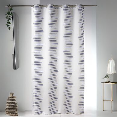 Rideau En Jacquard À Vagues Fantaisies - 140x260 Cm - Bleu