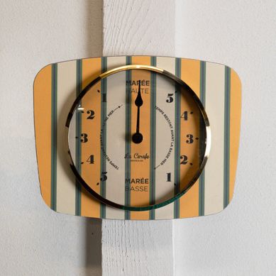 Horloge Des Marées Rectangulaire Rayures - Jaune / Vert