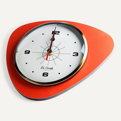 Horloge Murale Mediator Uni Cadran Beige - Orange Abricot