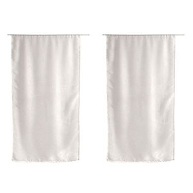 Paire De Vitrages Avec Passe Tringle Sable - 90 X 160 Cm - Blanc