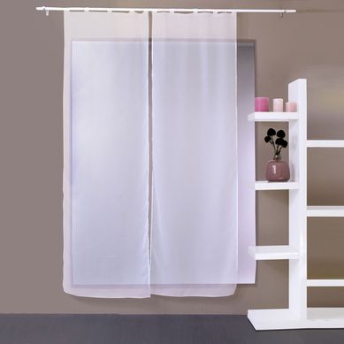 Paire De Petits Voilages Droits à 5 Passants - 31*31*31cm - Blanc