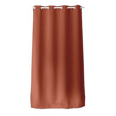 Rideau Occultant Basic À 8 Oeillets - 140 X 240 Cm - Orange Terre Cuite
