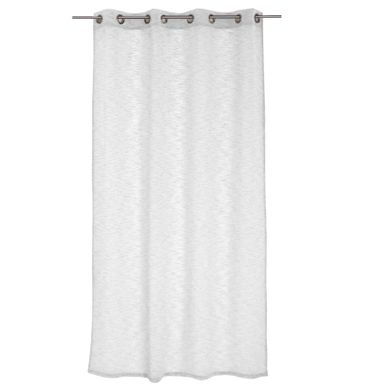 Voilage Tamisant À L'aspect Lin - 140x240 Cm - Blanc