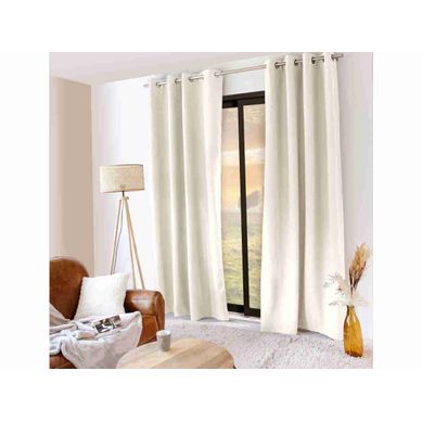 Rideau Thermique En Microfibre Doublée - 135x240 Cm - Ecru