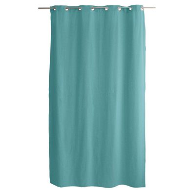 Rideau En Coton Recyclé Chambray Cambria - 140 X 240 Cm - Bleu Glacier