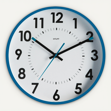 Horloge Silencieuse Abylis D.30cm - Bleu Canard