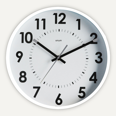 Horloge Silencieuse Abylis D.30cm - Blanc