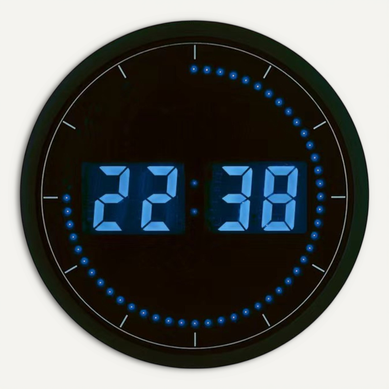 Horloge LED - Bleue - 30cm