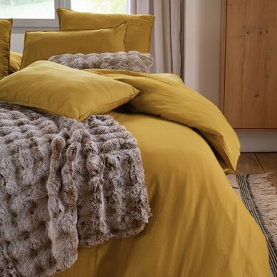 Housse de couette 240x220cm uni pur coton ALTO bleu Belle ile Housse de couette 240x220cm uni pur coton ALTO bleu Belle ile