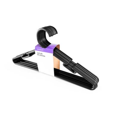 Cintres Recyclés Lot De 50 Cintres Noirs Recyclés - Crochets Rotatifs Et Design Compact Lot Cintre Recyclé