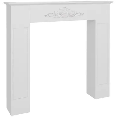 Manteau De Cheminée Style Baroque Bois De Sapin Blanc Effet Vieilli Manteau De Cheminée Style Baroque Bois De Sapin Blanc Effet Vieilli