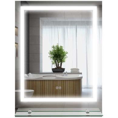 Miroir Lumineux LED 43w Antibué Réglable Interrupteur Tactile étagère Miroir Lumineux LED 43w Antibué Réglable Interrupteur Tactile étagère