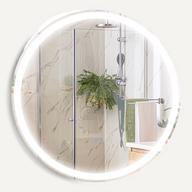 Miroir Rond Lumineux LED De Salle De Bain 23 W D. 70 Cm Tactile Antibuée Blanc Argent Miroir Rond Lumineux LED De Salle De Bain 23 W D. 70 Cm Tactile Antibuée Blanc Argent