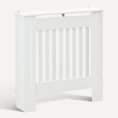 Cache-radiateur - Lattes Verticales - Dim. 78l X 19l X 81h Cm - Blanc