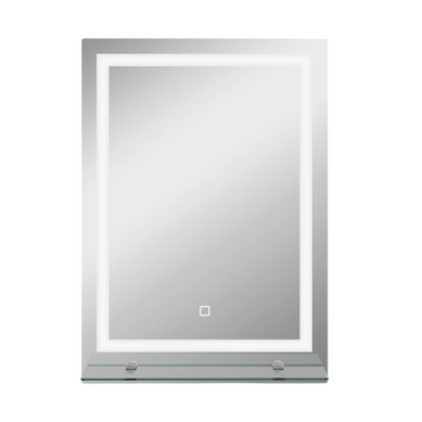 Miroir Lumineux LED 20 W Interrupteur Tactile + étagère 50l X 70h Cm