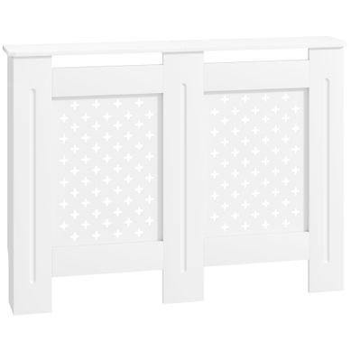 Cache-radiateur Motif Nid D'abeille - Dim. 112l X 19l X 81h Cm - Mdf Blanc