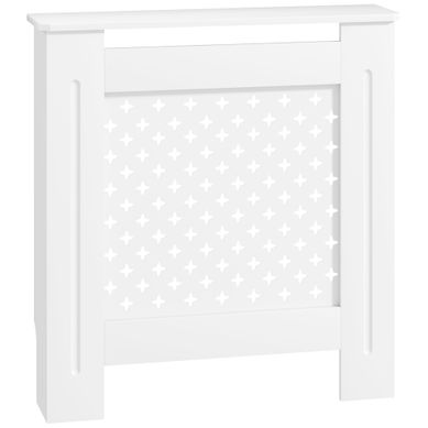 Cache-radiateur Motif Nid D'abeille - Dim. 78l X 19l X 82h Cm - Mdf Blanc
