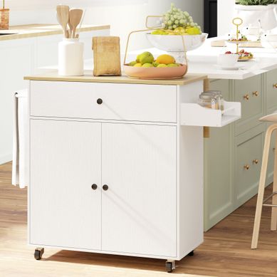 Chariot de cuisine multi-usages blanc en métal avec 3 étagères | Leroy Merlin Chariot de cuisine multi-usages blanc en métal avec 3 étagères | Leroy Merlin