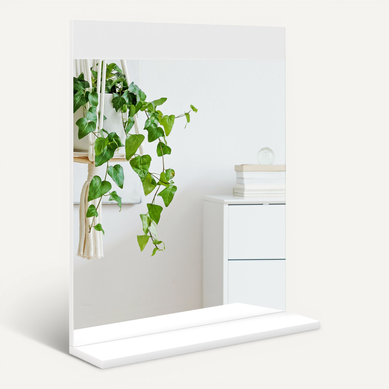 Miroir De Salle De Bain Mural Avec étagère Intégrée Blanc Miroir De Salle De Bain Mural Avec étagère Intégrée Blanc