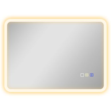 Miroir Lumineux LED 50 X 70 Cm Bluetooth Interrupteur Tactile Lumière Réglable