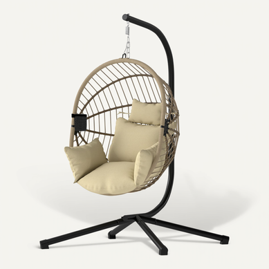 Fauteuil suspendu extérieur 2 coussins intérieur et extérieur crème Outsunny | Maisons du Monde Fauteuil suspendu extérieur 2 coussins intérieur et extérieur crème Outsunny | Maisons du Monde