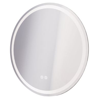 Miroir Salle De Bain éclairant Lou - Bords Effet Givré - D.60 Cm