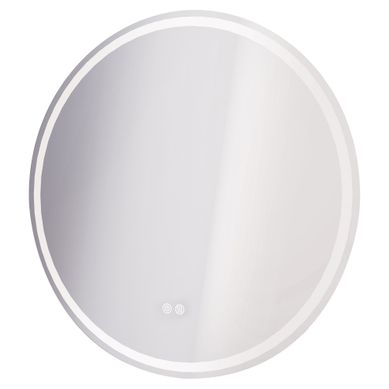 Miroir Salle De Bain éclairant Lou - Bords Effet Givré - D.80 Cm