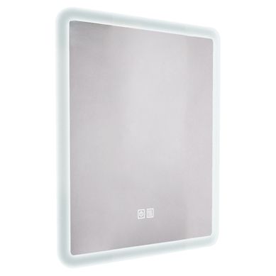 Miroir Salle De Bain éclairant Athena - Bords Effet Givré - 60 X 60 Cm