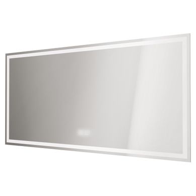 Miroir Salle De Bain éclairant Laura - Angles Rectangulaires - Bords Givré - 120 X 60 Cm