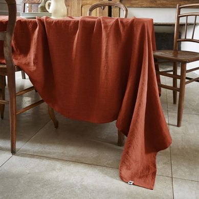 Nappe En Dralon Orange Avec 6 Serviettes Assorties - Dimensions 150x124 Cm - Neuf Sans étiquette