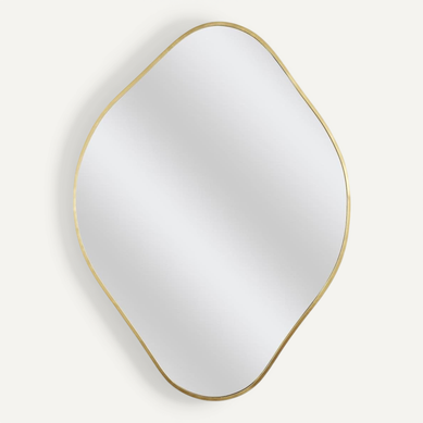 Miroir Déco Losange 60 Cm Avec Contour Doré - Joris